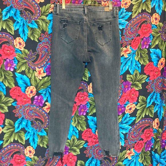 WOMEN'S SIMPLE SOCIETY JEANS SUPER DISTRESSED SIZE 7 / 28 SKINNY JEANS DENIM - Picture 2 of 4